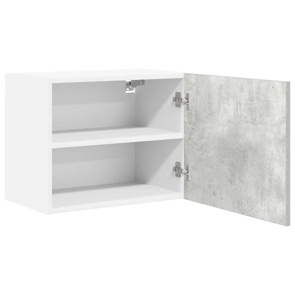 Hanging Cabinet with Shelf Riga 2 pcs Concrete Grey and White